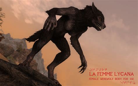 skyrim female werewolf|female werewolf skyrim se mod.